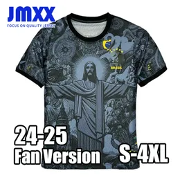 S-4XL JMXX 24-25 camisas de futebol brasilas Jesus Jesus Mens uniformes camisa de futebol de homem de Jersey 2024 2025 Versão de fãs