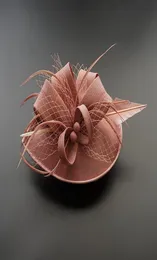 Haarklammern Barrettes Frauen Chic Fascinator Hat Cocktail Hochzeit Party Kirche Kopfbedeckung Mode Kopfbedeckung Feder Haarzubehör7275345