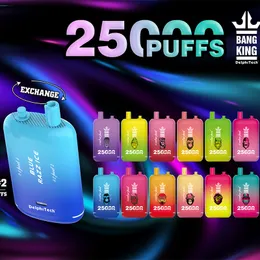 Оригинальный Bang King 25000 Ondosable Vape Bar 650MAH 23ML+23 мл двойных масляных стручков 12,5K Puffs+12,5K Puffs Предварительно заполненные 12 вкусов тип C Двойная сетчатая катушка типа C