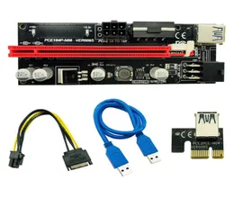 Black ver 009S USB 3 0 PCIE 라이저 VER 009S Express 1X 4X 8X 16X Extender Riser Adapter Card SATA 15PIN ~ 6 PIN 전원 케이블 74352222