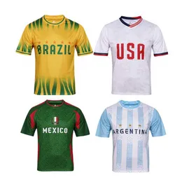 Maglie 2024 US Coppa USA di alta qualità Maglie di calcio Argentina US Football Jersey Messico Brasile Uniforme da calcio Mens H240508