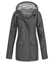 KLV Herumn Winter Women Jacken Mantel warme feste Regenjacke im Freien plus wasserdicht