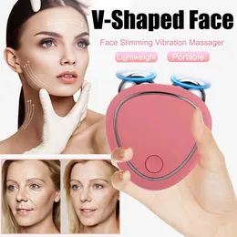 Home Beauty Instrument EMS facial lift V-shaped micro flow roller anti wrinkle weight loss vibration massage machine portable beauty instrument Q240507
