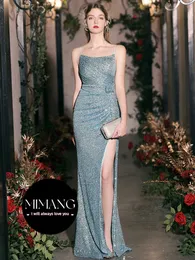 Sexy Evening Dress Party Dress Prom Dresses For Women Luxury Temperament Banquet Trumpet/Mermaid Suspender Dress Sequins