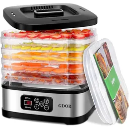 Desidratador de alimentos GDOR de aço com 8 bandejas, controle de temperatura do timer digital - Perfeito para desidratar vegetais, frutas, carnes e lanches de cachorro