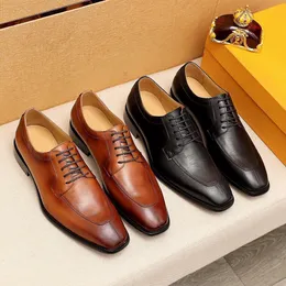 Men's Black Dress Shoes Fashion Style Men Breathable Comfortable Business Lace Up Work Leisure Solid Color Leather Oxford Brown Formal Wedding Party Shoes EU38-47