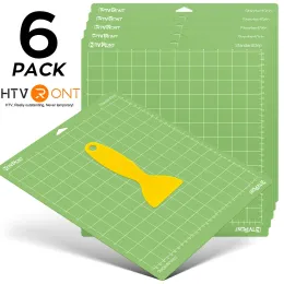 Mats Htvront 63 Paket 12x12in Yeşil PVC Yapıştırıcı Kesme Mat Baz Plaka Pedi Cricut için Air/Air2/Maker DIY Gravür Makinesi