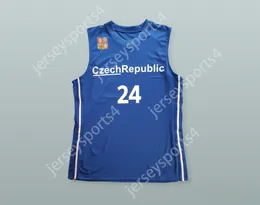 Juventude/filhos personalizados Jan Jan Jan 24 Tchech Republic Basketball Jersey com Patch Top Stitched S-6xl