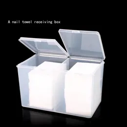 Taşınabilir depolama kutusu tırnak aksesuarları pamuk pedler swab çubukları konteyner kasa tırnak sanat toos organizatör