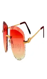 19 neue Farbgravurlinsen Hochqualität geschnitzte Sonnenbrille 8300075 Casual Ultralight Metal Spiegelbeine Sonnenbrille Größe 60181348809