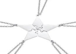 5st Good Family Friendship Necklace Set Fivepointed Star Puzzle Neck Pendant Fashion Creative smycken Tillbehör PE NACKACES3252307