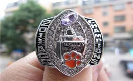 Clemson 2011 Tigers ACC Schiffsring mit Holzschachtel Souvenir Men Lüfter Geschenk Ganzer Tropfen 5587231