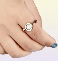 Anelli di banda Classic può essere ruotato gioielli in acciaio inossidabile di marca fine di marca uomini e donne conchiglie acriliche anelli alfabeti romani BR9974443