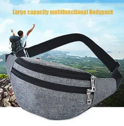 Bolsas de cintura homens Mulheres bolsa de peito bolsa esportiva de grande capacidade zíper Fanny pack -Opk