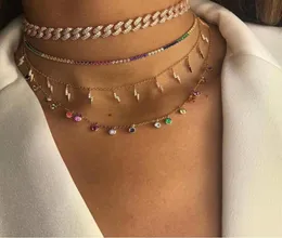 Necklace Women Hip Hop Miami Cuban Link Catena CHOKER GLAD OUT SPARCHING BLING CHOKER PUNK LADY HIPHOP GIETYRY269W8757890