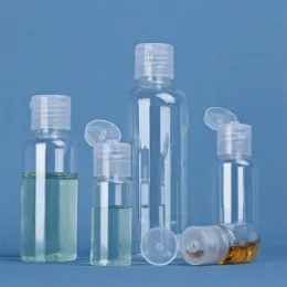 Bottles 5ml 10ml 30ml 50ml 100ml 120ml Squeeze Bottle Flip Cap PET Plastic Lotion Bottle Clear Sample Vial Cosmetic Container for Travel