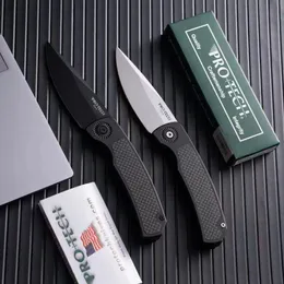 Bigodes pró-tech PR4-241 Faca dobrável automática mágica 3,93 "CPM-154 Black Lâmina Anodizada alumínio alumínio ao ar livre Hunt Hunt Pocket Knives EDC Tools