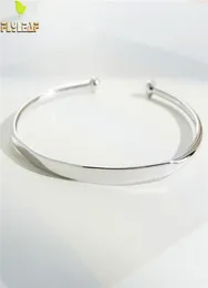 Flyleaf Brand 100 925 Sterling Silver Lisce Braccialette aperte braccialetti aperti per donne Minalismo Lady Fashion Jewellery CX2007068682587