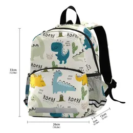 Mochilas Novas Crianças Backpack Cartoon Dinosaur Print Kids School School Students Garotas Knapsack