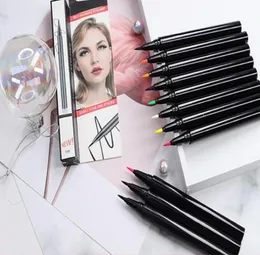 Brand New Waterproof Slefadhesive Eyeliner Makeup Fast Dry Easy to Wear 14 Colors Available With Retail Packing Box Drop 9514052