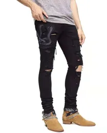 2019 US Size 2840 Hip Hop Punkhose Men039s Motorrad Moto Biker Denim Mens Distressed Ripped Skinny Jeans Brand Designer 561131866