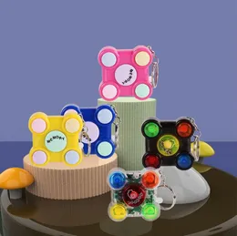 children's educational handheld memory cube game machine flash sound toy key chain creative jewelry wholesale