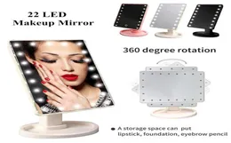 22 LED USB Lights Table Makeup Makeup Zwycięzca dotykowy Screen Tabletop Mirror z przełącznikiem sterowania dotykowym do użytku domowego 5598729