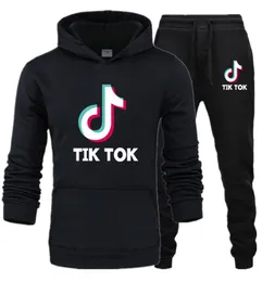 New Fashion Women Men Clothes Tik Tok Printed Hoodies Pants Set Casual Hooded Sweatshirt Suits Tracksuit Suitable for Male and F7768794