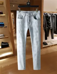 Novo designer masculino macacão de jeans vintage Moda de lama amarelo Moda de moda masculina Slim Motorcycle Biker Mens Hip Hop Calças 5551278