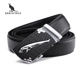 San Vitale Men Belts本物の革の高級デザイナーストラップオートバックルジーンズCINTOS MASCULINOS CEINTURE Y197787043