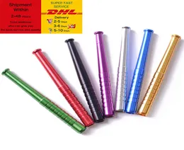 78 mm Baseballrohr tragbarer Bong Einfache Daumen Pipemini Metall Multicolor Creative DHL 5511127