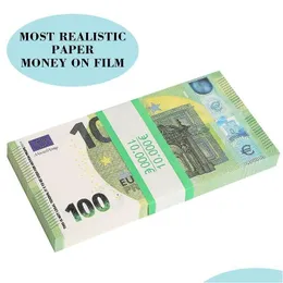 Outras festa festiva fornecem toda a qualidade de alta qualidade Euro 10 20 50 100 cópias Toys Fake Notes Billet Movie Money que parece verdadeiro eur otkze
