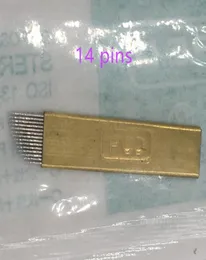100pcs pcd 14pin mikroblading kalıcı makyaj manuel iğne bıçağı nakış3d kaş dövme ürünleri4915525