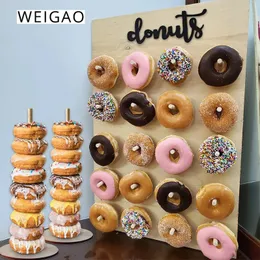 Weigao Donut Duvar Standı Donut Doğum Günü Dekorasyon Donut Ekran Tutucu Malzemeleri Düğün Dekor Masa Bebek Duş Gelini 240429