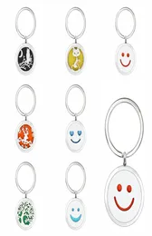 U13 Key Ring Parfüm Aromatherapie ätherisches Öl Diffusor Locket Schlüsselkette Legierung 30mm Hohlschachtelschlüssel Ring mit 5pads zufällig7743263