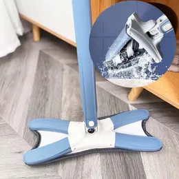 Xshape Microfiber Mop для очистки пола с помощью многоразовых подушек Handfree Wash Self -Ringing Flat Mops 360Degree 240508