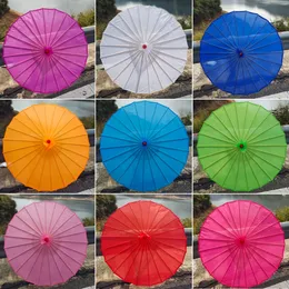 Kinesiska färgade paraplyparasoler Kina traditionella dansfärg parasol antik dekorativ prop paraply silk bröllop rekvisita