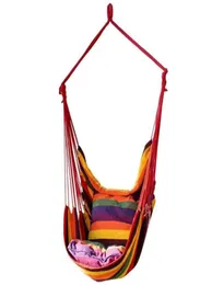 Hammock Hanging Rope Chair Garden Hanging Chair Swing Seat with 2 Pillows for Garden Use Indoor Outdoor Swing1255911