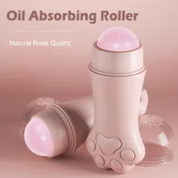 Роллер натуральный розовый Quartz Face Face Mosbling Roller Volcanic Stone Moil Absriber Mashable Jade Roller Massager для ухода за кожей на лице