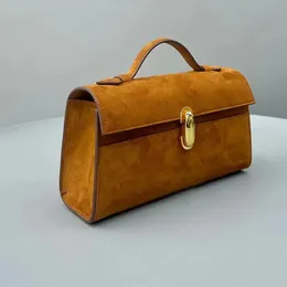 Savette Bag İnce Simetri Pochette Süet Pürüzsüz Deri Çanta Tasarımcısı Basit Baget debriyaj Çantası Kadın Kıyafet Retro Omuz Crossbody Akşam Çantaları