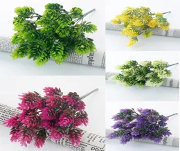 35 headsbundle Pine Cone Simulation Pineapple grass artificial plants DIY home vases for decoration fake plastic flower pompon7418009