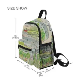 Mochilas Alaza Luxo Mulheres Meninos Mochilas Nota Música Sacos de Escola Impredidos Para Meninas Adolescentes Bolsa de ombro Infantil Satchel Kids Backpack