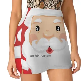Skirts Santa Claus 2024 Christmas With Snowflakes Women Mini Skirt Two Layers Pocket Sport Fitness Running Skorts Merry