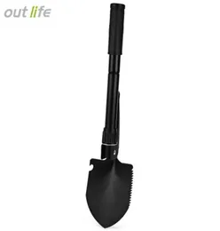 Mini Folding Shovel Survival Spade förankring av multifunktionellt verktyg med bärande påse för att campa vandringsäventyr NB267U1851631