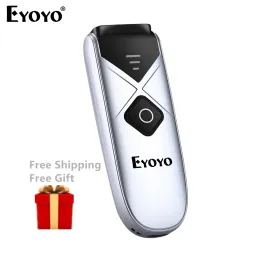 Scanners Eyoyo EY015C CCD Barcode Scanner Mini Wireless Bar code Reader USB Wired/2.4G/Bluetooth 1D Image Scan for iPad ios Android PC