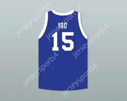 Custom Nay Mens Youth/Kids Yao Ming 15 Shanghai Sharks China Basketball Trikot mit CBA Patch Top Sattitched S-6xl