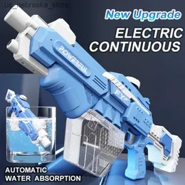 Sand Play Water Fun Electric water gun toy explodes childrens high-pressure and strong charging automatic spraying gift Q240408