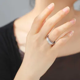 Anéis de casamento Skyrim Skyrim Stainless Aço Ansiedade Anéis para Mulheres Homens Girando livremente Anti Estresse Gire Rings de inquietação 2024 Presente de jóias de tendência