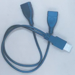 2024 جديد جديد 1pc 1pc أسود USB 3.0 أنثى إلى ذكور USB مزدوجة مع بيانات الطاقة الإضافية y كابل التمديد لمدة 2.5 بوصة قرص ثابت للهاتف المحمول لبيانات USB