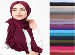 Jersey elicho maxi hijab shawl de shawl longo de xale moxi shawl de cabeça muçulmana embrulhar cores simples 80cm x 180cm1515790